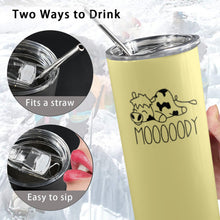Load image into Gallery viewer, Moody Cow 20oz Tall Skinny Tumbler with Lid and Straw