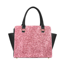 Load image into Gallery viewer, Pink Glitter Rivet Shoulder Handbag (Model 1645)