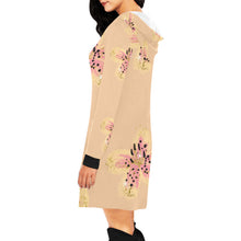 Load image into Gallery viewer, Florals All Over Print Hoodie Mini Dress (Model H27)