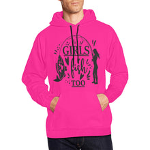 Load image into Gallery viewer, Girls Fish All Over Print Hoodie for unisex (USA Size) (Model H13)