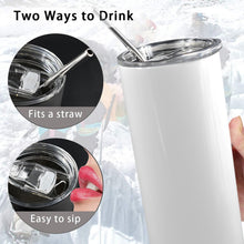 Load image into Gallery viewer, Kitty 20oz Tall Skinny Tumbler with Lid and Straw