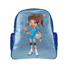 Load image into Gallery viewer, SocGirl Blue backpack Multi-Pockets Backpack (Model 1636)