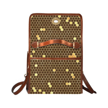 Load image into Gallery viewer, Oh Honey Waterproof Canvas Bag-Brown (All Over Print) (Model 1641)