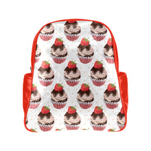 Load image into Gallery viewer, Strawberry Cupcake Backpack Red Multi-Pockets Backpack (Model 1636)