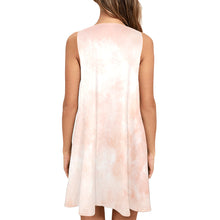 Load image into Gallery viewer, Pink Cloud Sleeveless A-Line Pocket Dress (Model D57)