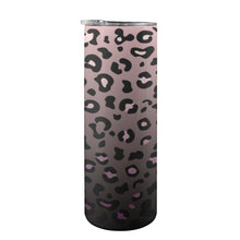 Load image into Gallery viewer, Purple  Black Animal 20oz Tall Skinny Tumbler with Lid and Straw