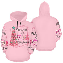 Load image into Gallery viewer, Pink Christmas 2 All Over Print Hoodie for unisex (USA Size) (Model H13)
