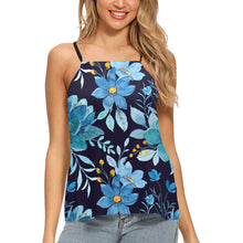 Load image into Gallery viewer, Watercolor Blues Loose Fit Halter Neck Top (Model T68)