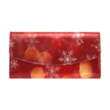 Load image into Gallery viewer, Winter Red Women's Flap Wallet (Model 1707)