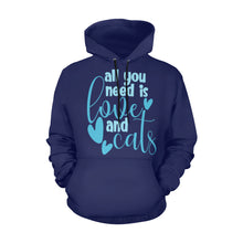 Load image into Gallery viewer, Love and Cats All Over Print Hoodie for Unisex (USA Size) (Model H13)
