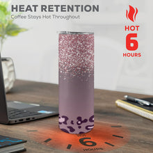 Load image into Gallery viewer, Purple Animal 20oz Tall Skinny Tumbler with Lid and Straw
