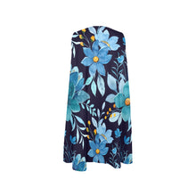 Load image into Gallery viewer, Blue Floral Sleeveless A-Line Pocket Dress (Model D57)