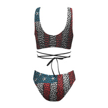 Load image into Gallery viewer, AMERICAN  Color Cross String Bikini Set (Model S29)