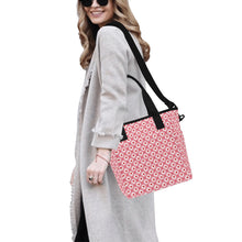 Load image into Gallery viewer, Hearts X Tote Bag with Shoulder Strap (Model 1724)