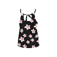 Load image into Gallery viewer, Pink Flowers Loose Fit Halter Neck Top (Model T68)