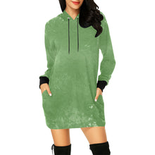 Load image into Gallery viewer, Distress All Over Print Hoodie Mini Dress (Model H27)