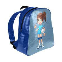 Load image into Gallery viewer, SocGirl Blue backpack Multi-Pockets Backpack (Model 1636)