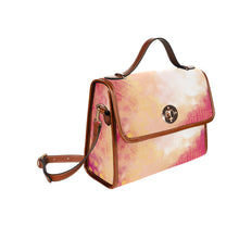 Load image into Gallery viewer, So Pink Waterproof Canvas Bag-Brown (All Over Print) (Model 1641)