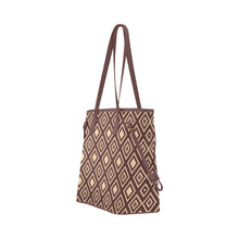 Load image into Gallery viewer, Plaids-brown-patterns Clover Canvas Tote Bag (Model 1661)