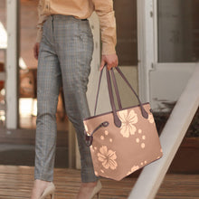 Load image into Gallery viewer, Peach Fuzz Pretty Clover Canvas Tote Bag (Model 1661)