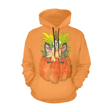 Load image into Gallery viewer, Pumpkin Unicorn Dreams All Over Print Hoodie for  unisexSizing (USA Size) (Model H13)