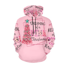 Load image into Gallery viewer, Pink Christmas All Over Print Hoodie for unisex (USA Size) (Model H13)