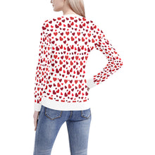 Load image into Gallery viewer, Hearts Women's All Over Print V-Neck Sweater (Model H48)