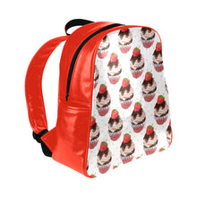 Load image into Gallery viewer, Strawberry Cupcake Backpack Red Multi-Pockets Backpack (Model 1636)