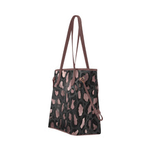 Load image into Gallery viewer, Leopard Dark Clover Canvas Tote Bag (Model 1661)