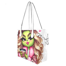 Load image into Gallery viewer, Green girl coffee Clover Canvas Tote Bag (Model 1661)