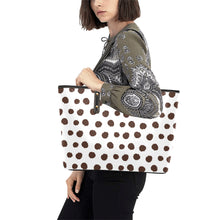 Load image into Gallery viewer, Spots Chic Leather Tote Bag (Model 1709)