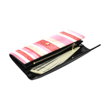 Load image into Gallery viewer, Red Stripes Women's Flap Wallet (Model 1707)