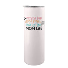 Load image into Gallery viewer, Messy Bun Yoga Pants 20oz Tall Skinny Tumbler with Lid and Straw