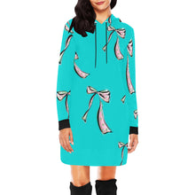 Load image into Gallery viewer, Bow All Over Print Hoodie Mini Dress (Model H27)