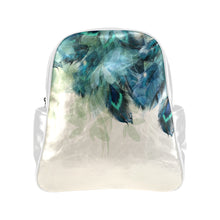 Load image into Gallery viewer, Blue feathers Backpack Multi-Pockets Backpack (Model 1636)