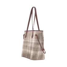 Load image into Gallery viewer, Light Plaid Clover Canvas Tote Bag (Model 1661)