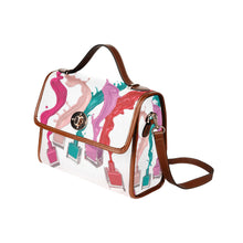 Load image into Gallery viewer, Nail Polish Splash Waterproof Canvas Bag-Brown (All Over Print) (Model 1641)