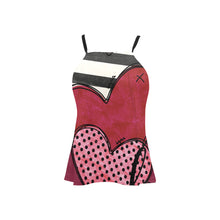 Load image into Gallery viewer, LOVEStripedHeart Loose Fit Halter Neck Top (Model T68)