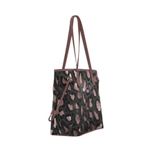 Load image into Gallery viewer, Leopard Dark Clover Canvas Tote Bag (Model 1661)