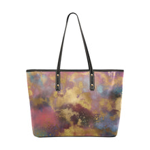 Load image into Gallery viewer, Watercolor Splash Chic Leather Tote Bag (Model 1709)