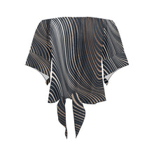 Load image into Gallery viewer, Swirl Off Shoulder Knot Front Blouse (Model T71)