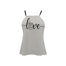 Load image into Gallery viewer, coffee love Loose Fit Halter Neck Top (Model T68)