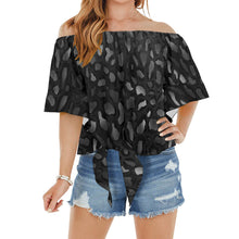 Load image into Gallery viewer, BLK Wild Off Shoulder Knot Front Blouse (Model T71)