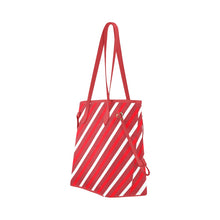 Load image into Gallery viewer, Red Stripes Clover Canvas Tote Bag (Model 1661)