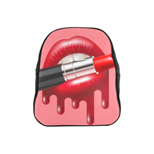 Load image into Gallery viewer, Lipstick Red School Backpack (Model 1601)(Small)