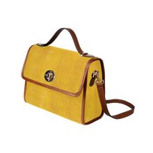 Load image into Gallery viewer, Yellow Paint Waterproof Canvas Bag-Brown (All Over Print) (Model 1641)