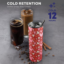 Load image into Gallery viewer, Heart 20oz Tall Skinny Tumbler with Lid and Straw