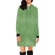 Load image into Gallery viewer, Distress All Over Print Hoodie Mini Dress (Model H27)