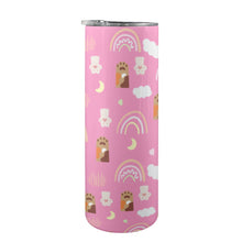 Load image into Gallery viewer, Cat Paw Hand 20oz Tall Skinny Tumbler with Lid and Straw