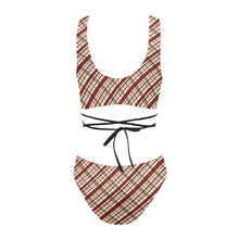 Load image into Gallery viewer, Plaid 2 Cross String Bikini Set (Model S29)